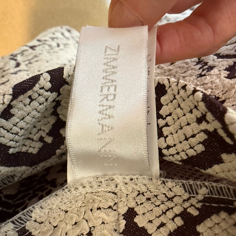 Zimmerman Nwot Python Snakeskin Patterned Mock Tu… - image 3